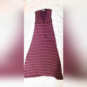 NWOT!REVOLVE Fall Metallic Striped Michael Lauren Striped Women's Maxi Dress XS